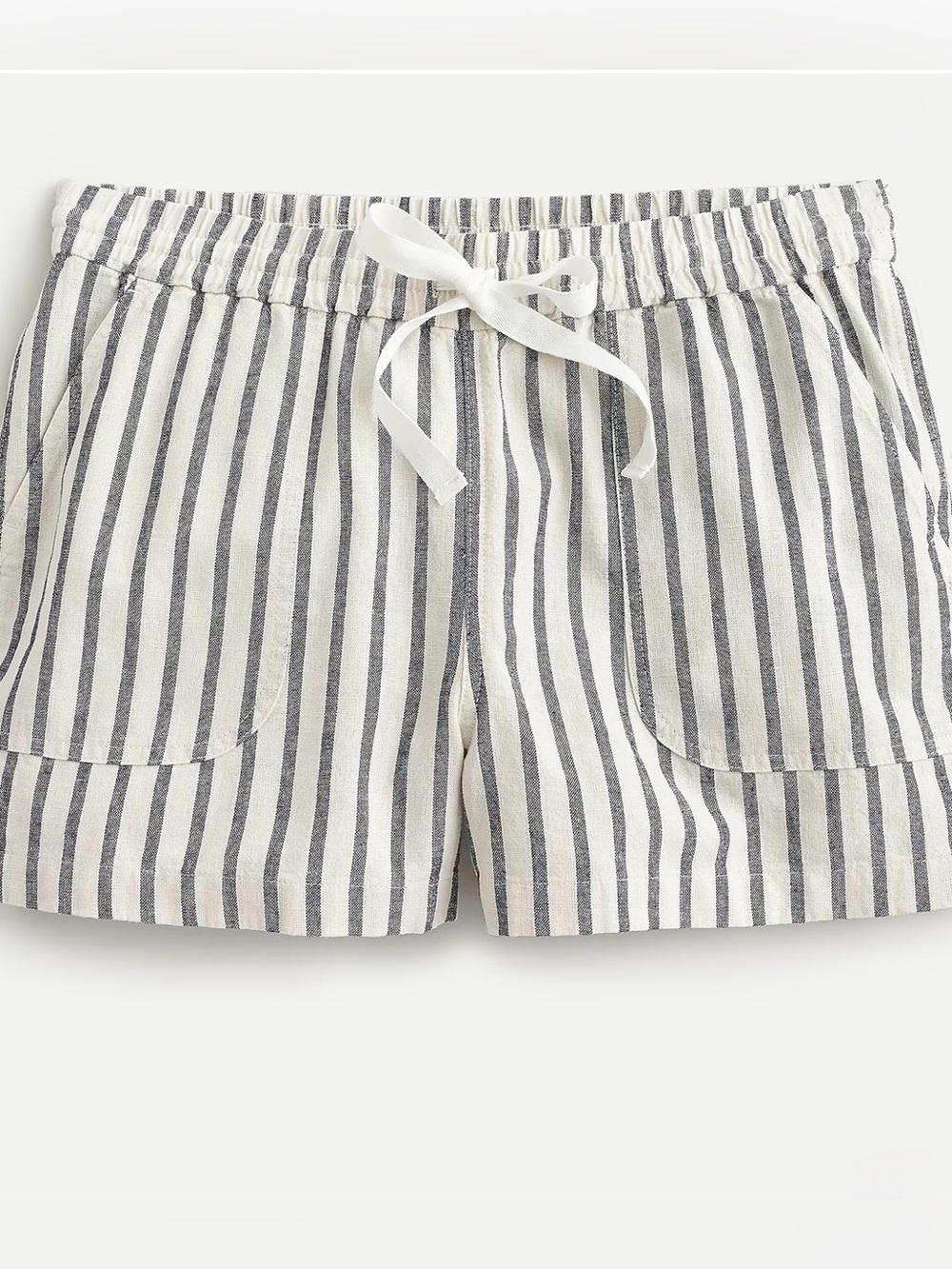 J.Crew Cotton-linen seaside short in stripe